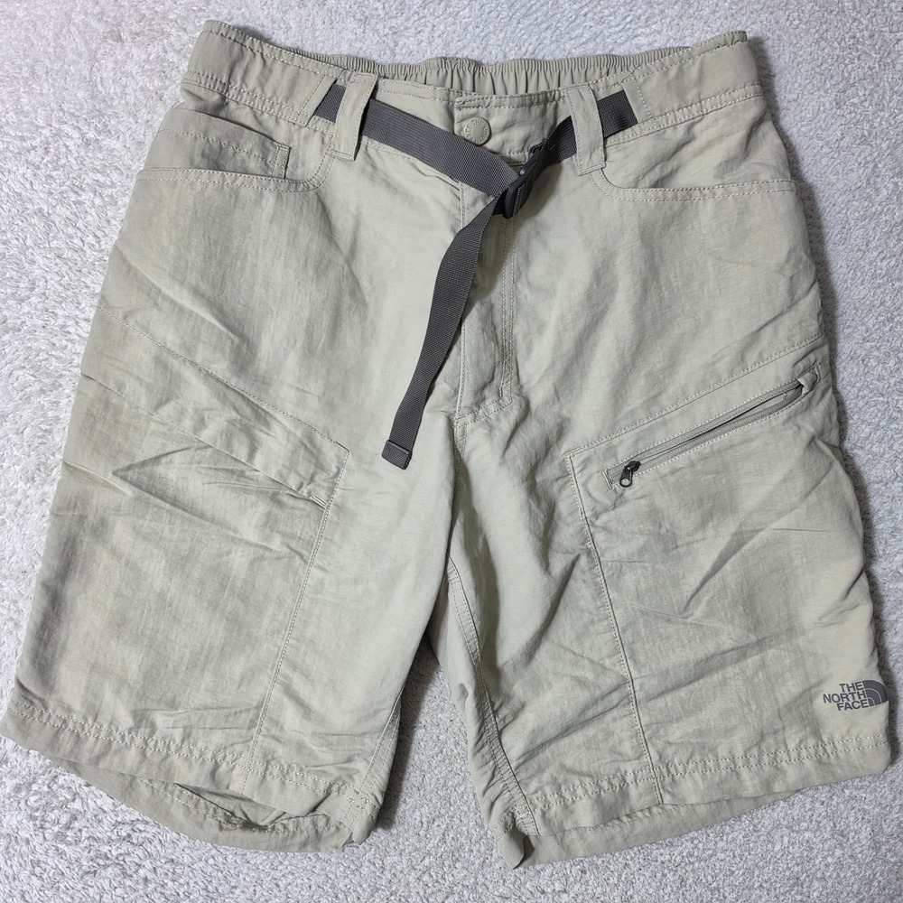 The‎ North Face Shorts Mens Med 30/9 Tan Hiking Belted Cargo Utility